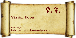 Virág Huba névjegykártya